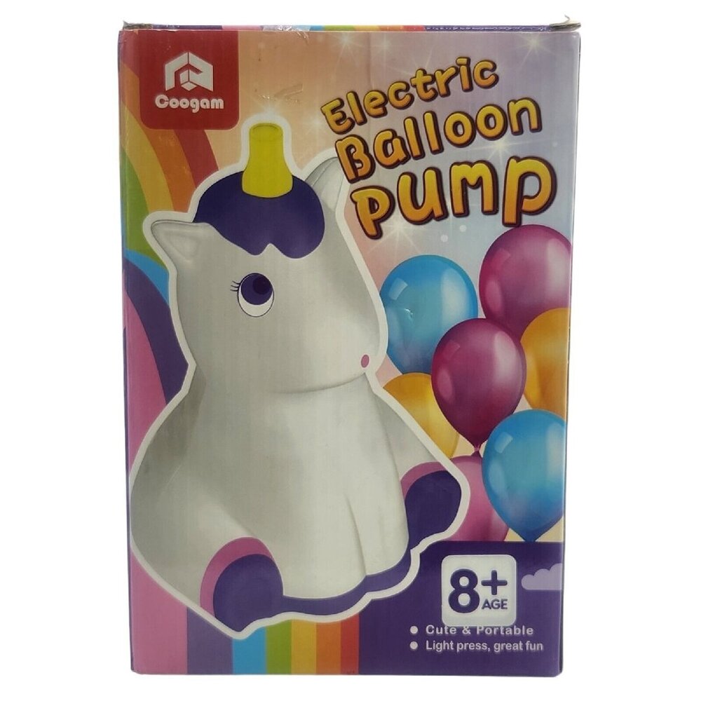 Unicorn Electric Balloon Inflator Rose Red Portable Ages 8+ Birthday Party